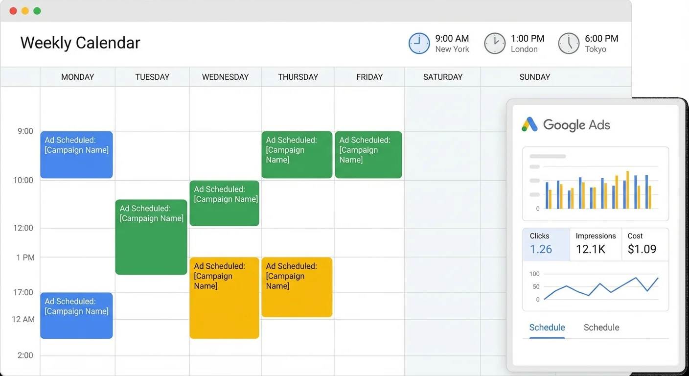 Setting up ad scheduling in Google AdWords
