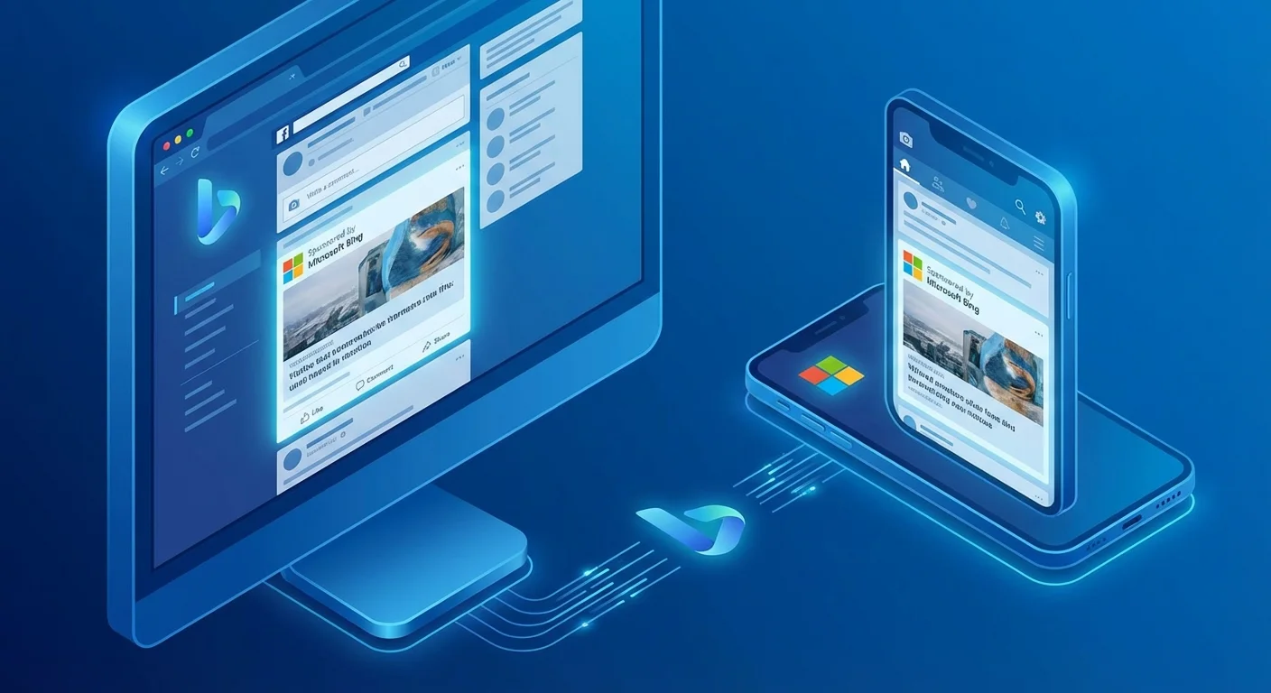 Bing native ads displayed across devices