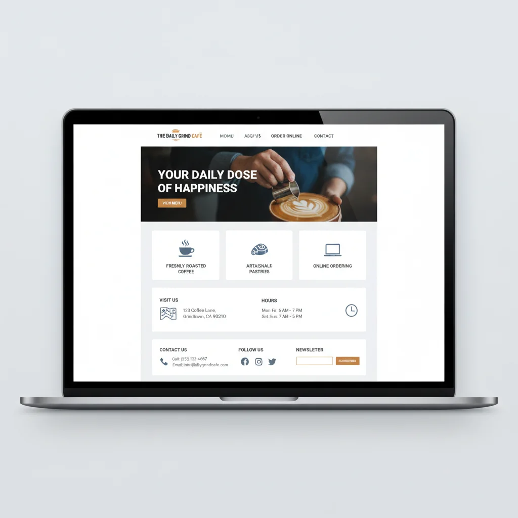 Modern clean website design for local businesses