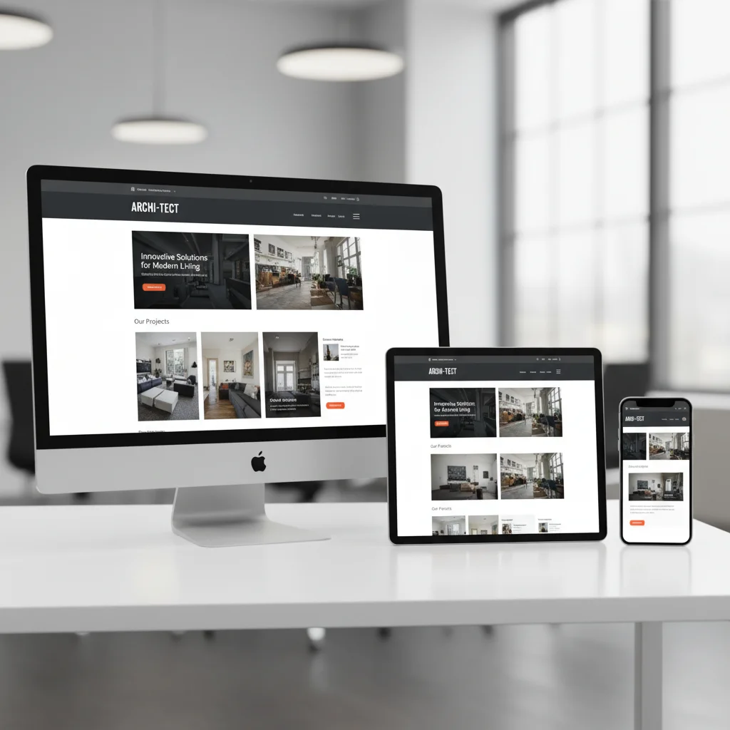 Responsive web design demonstration across multiple device types