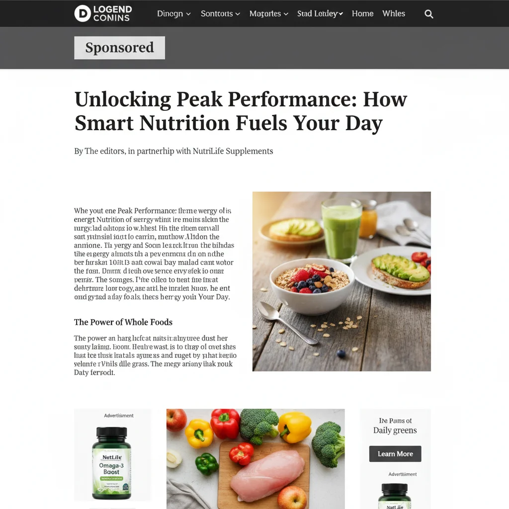 Example of sponsored content article with clear disclosure label