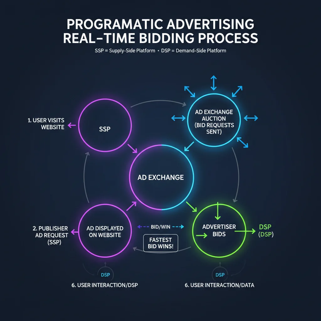 Programmatic advertising real-time bidding auction process