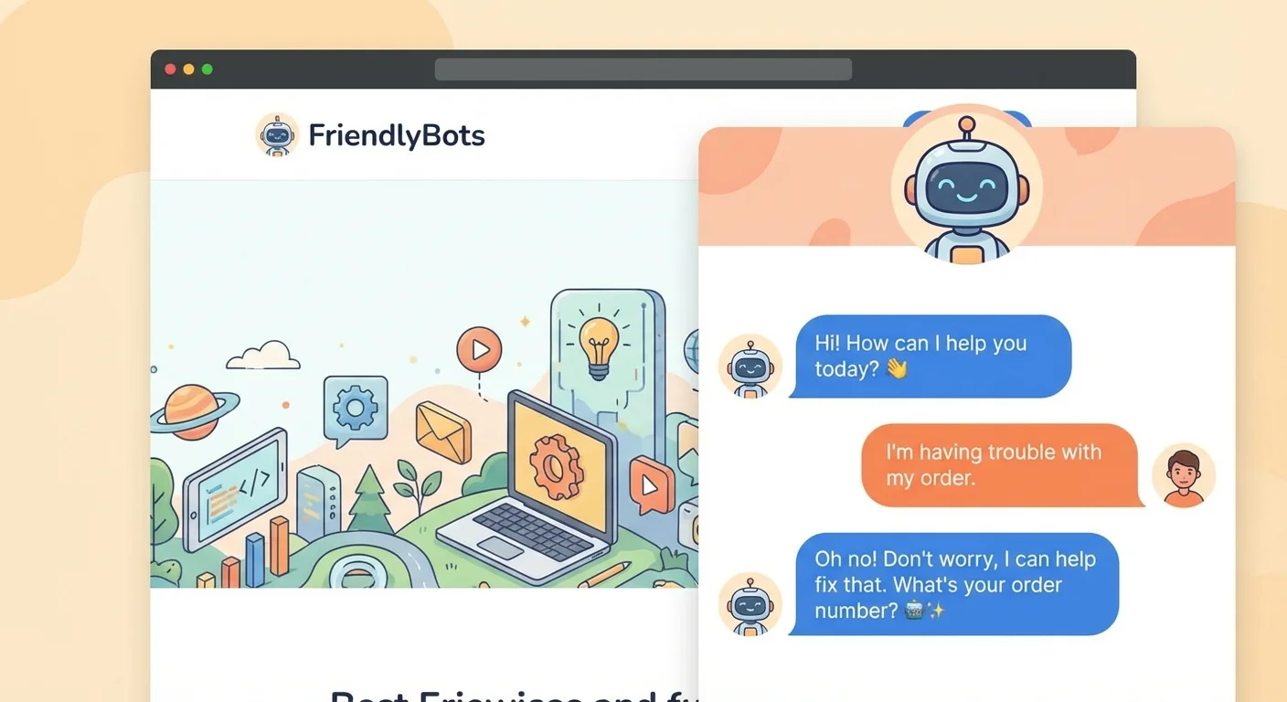 Website chatbot providing customer service