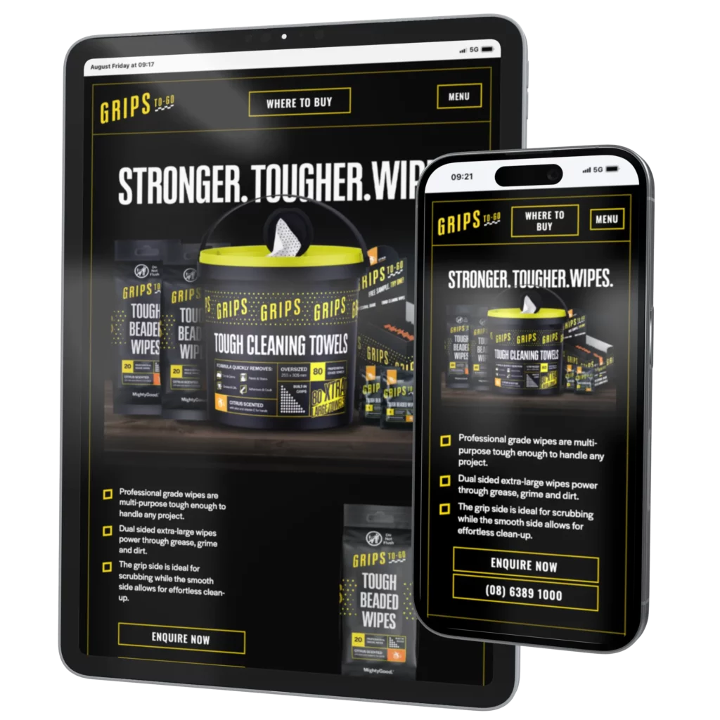 landing page built and designed by PWD