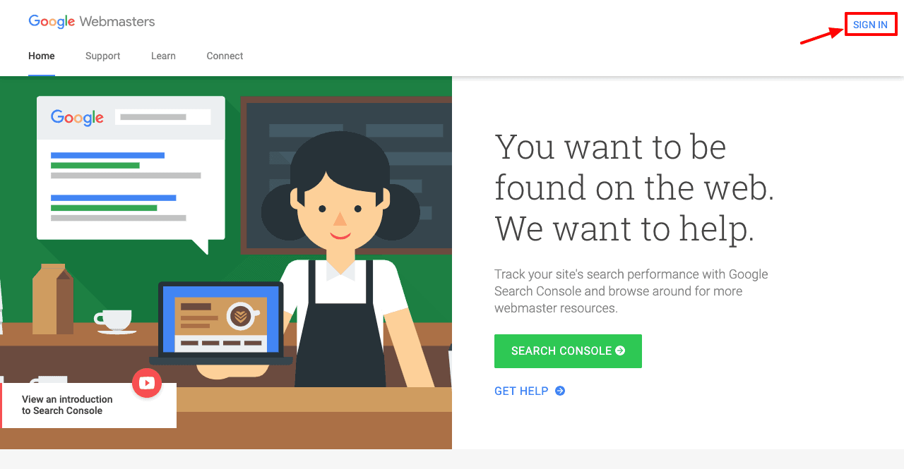 Google Search Console domain verification interface