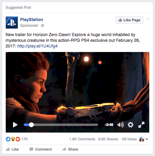 Video ad example showing product demonstration