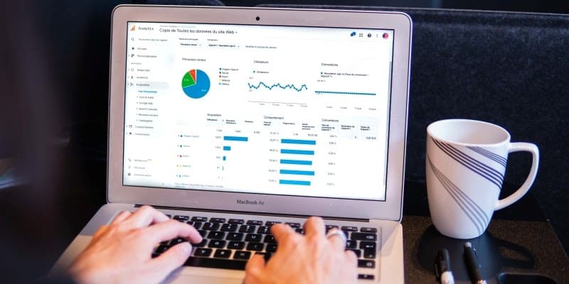 Google Analytics dashboard showing page experience metrics and Core Web Vitals performance