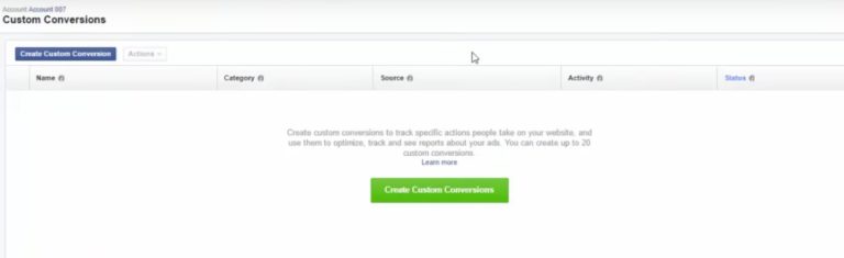 Creating a new custom conversion with URL rules